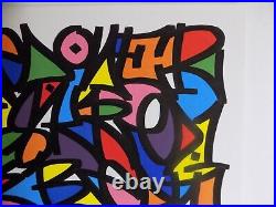 100X73 TOILE DE ROULLAND T SKRED tag peinture street art COLORE POP tableau deco