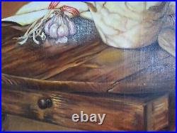 1Nature Morte peinture ancienne huile sur toile(65x 50)