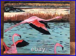 3 tableaux peinture acrylique sur carton toile -Tryptique 24x30