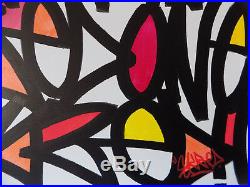 80X80 TOILE DE ROULLAND T. SKRED tableau graffiti tag street art peinture oeuvre