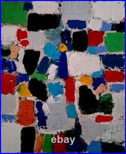 ALEXANDRE PONS/Abstrait contemporain-feuilles d'or pièce unique format 61x50 cm