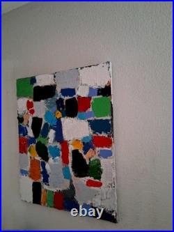 ALEXANDRE PONS/Abstrait contemporain-feuilles d'or pièce unique format 61x50 cm