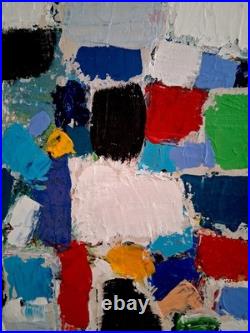 ALEXANDRE PONS/Abstrait contemporain-feuilles d'or pièce unique format 61x50 cm