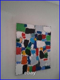 ALEXANDRE PONS/Abstrait contemporain-feuilles d'or pièce unique format 61x50 cm