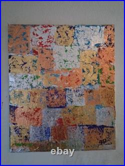 ALEXANDRE PONS/Abstrait contemporain pièce unique format 55x46 cm