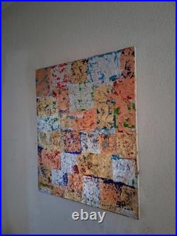 ALEXANDRE PONS/Abstrait contemporain pièce unique format 55x46 cm