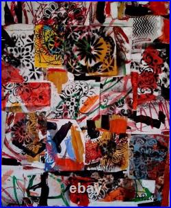 ALEXANDRE PONS/Abstrait contemporain pièce unique format 61x50 cm