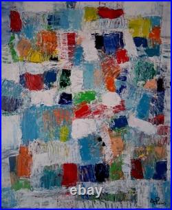 ALEXANDRE PONS/Abstrait contemporain pièce unique format 61x50 cm