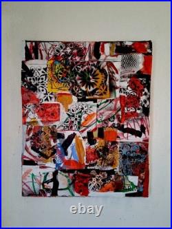 ALEXANDRE PONS/Abstrait contemporain pièce unique format 61x50 cm