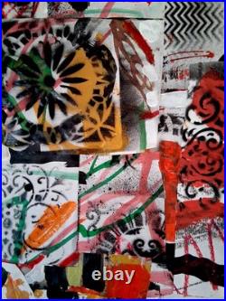 ALEXANDRE PONS/Abstrait contemporain pièce unique format 61x50 cm