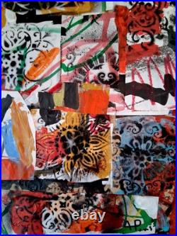 ALEXANDRE PONS/Abstrait contemporain pièce unique format 61x50 cm