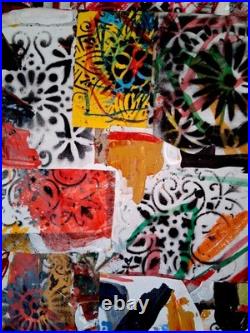 ALEXANDRE PONS/Abstrait contemporain pièce unique format 61x50 cm