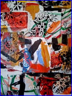 ALEXANDRE PONS/Abstrait contemporain pièce unique format 61x50 cm