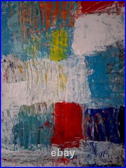 ALEXANDRE PONS/Abstrait contemporain pièce unique format 61x50 cm