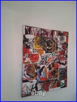 ALEXANDRE PONS/Abstrait contemporain pièce unique format 61x50 cm