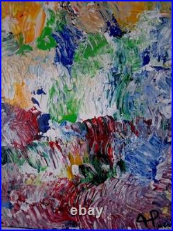 ALEXANDRE PONS/Abstrait contemporain pièce unique format 69 x 48 cm