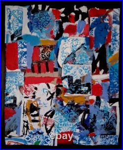 ALEXANDRE PONS/Abstrait contemporain pièce unique format 73x60 cm