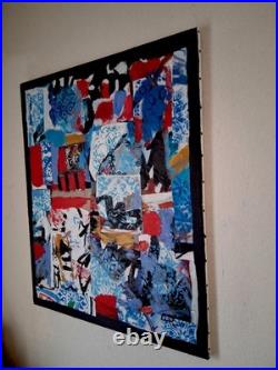 ALEXANDRE PONS/Abstrait contemporain pièce unique format 73x60 cm