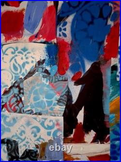 ALEXANDRE PONS/Abstrait contemporain pièce unique format 73x60 cm