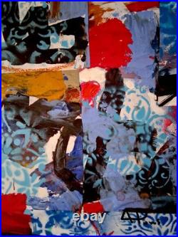 ALEXANDRE PONS/Abstrait contemporain pièce unique format 73x60 cm