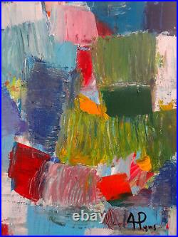 ALEXANDRE PONS/Abstrait contemporain pièce unique format 73x60 cm