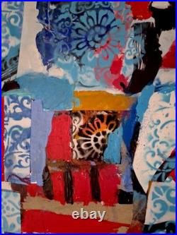 ALEXANDRE PONS/Abstrait contemporain pièce unique format 73x60 cm