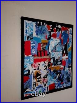 ALEXANDRE PONS/Abstrait contemporain pièce unique format 73x60 cm