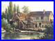 ANCIENNE PEINTURE MOULIN de GASNY EPTE HUILE sur TOILE ÉCOLE FRANÇAISE ca 1830
