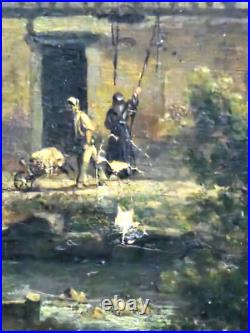 ANCIENNE PEINTURE MOULIN de GASNY EPTE HUILE sur TOILE ÉCOLE FRANÇAISE ca 1830