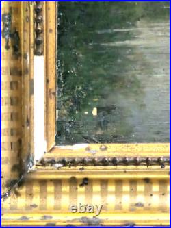 ANCIENNE PEINTURE MOULIN de GASNY EPTE HUILE sur TOILE ÉCOLE FRANÇAISE ca 1830