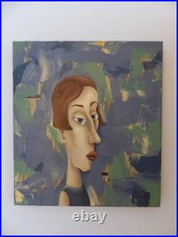 AUDREY WELCH (XXe siècle) Sigfrida Acrylique sur papier marouflé sur toile