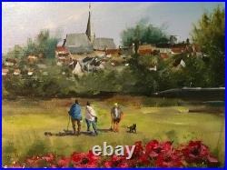 Acrylique sur toile Le Village Philippe Laurent (XXe-XXIe)