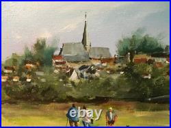 Acrylique sur toile Le Village Philippe Laurent (XXe-XXIe)