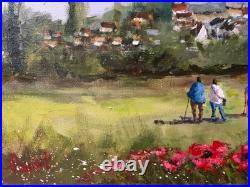 Acrylique sur toile Le Village Philippe Laurent (XXe-XXIe)