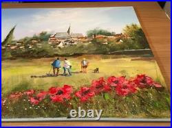 Acrylique sur toile Le Village Philippe Laurent (XXe-XXIe)