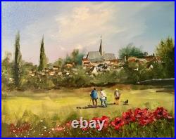 Acrylique sur toile Le Village Philippe Laurent (XXe-XXIe)