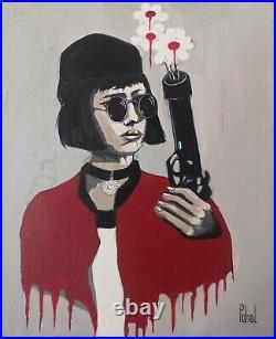 Acrylique sur toile de Mathilda du film Léon (1994)