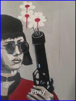 Acrylique sur toile de Mathilda du film Léon (1994)