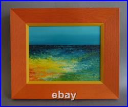 Acrylique sur toile encadrée signée Christine Mathieu 2001 titrée Marine Nr3