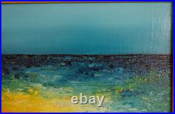 Acrylique sur toile encadrée signée Christine Mathieu 2001 titrée Marine Nr3