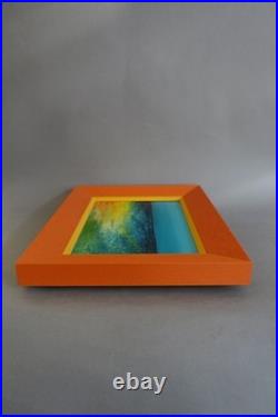 Acrylique sur toile encadrée signée Christine Mathieu 2001 titrée Marine Nr3