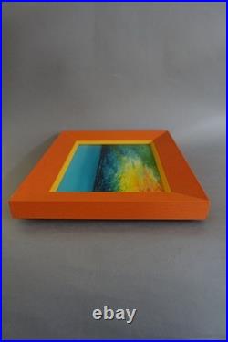 Acrylique sur toile encadrée signée Christine Mathieu 2001 titrée Marine Nr3
