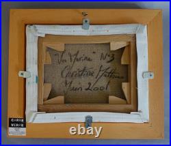 Acrylique sur toile encadrée signée Christine Mathieu 2001 titrée Marine Nr3