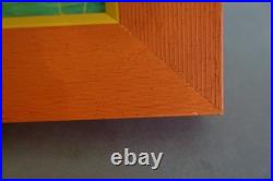 Acrylique sur toile encadrée signée Christine Mathieu 2001 titrée Marine Nr3