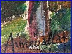 Aimé Vallat Peinture Sur Toile Signée Daté 1961