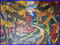 Aimé Vallat Peinture Sur Toile Signée Daté 1961