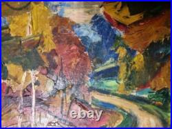 Aimé Vallat Peinture Sur Toile Signée Daté 1961