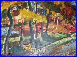 Aimé Vallat Peinture Sur Toile Signée Daté 1961
