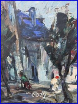 Albert VAGH WEINMANN. Rue Animée. Peinture huile sur toile