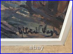 Albert VAGH WEINMANN. Rue Animée. Peinture huile sur toile